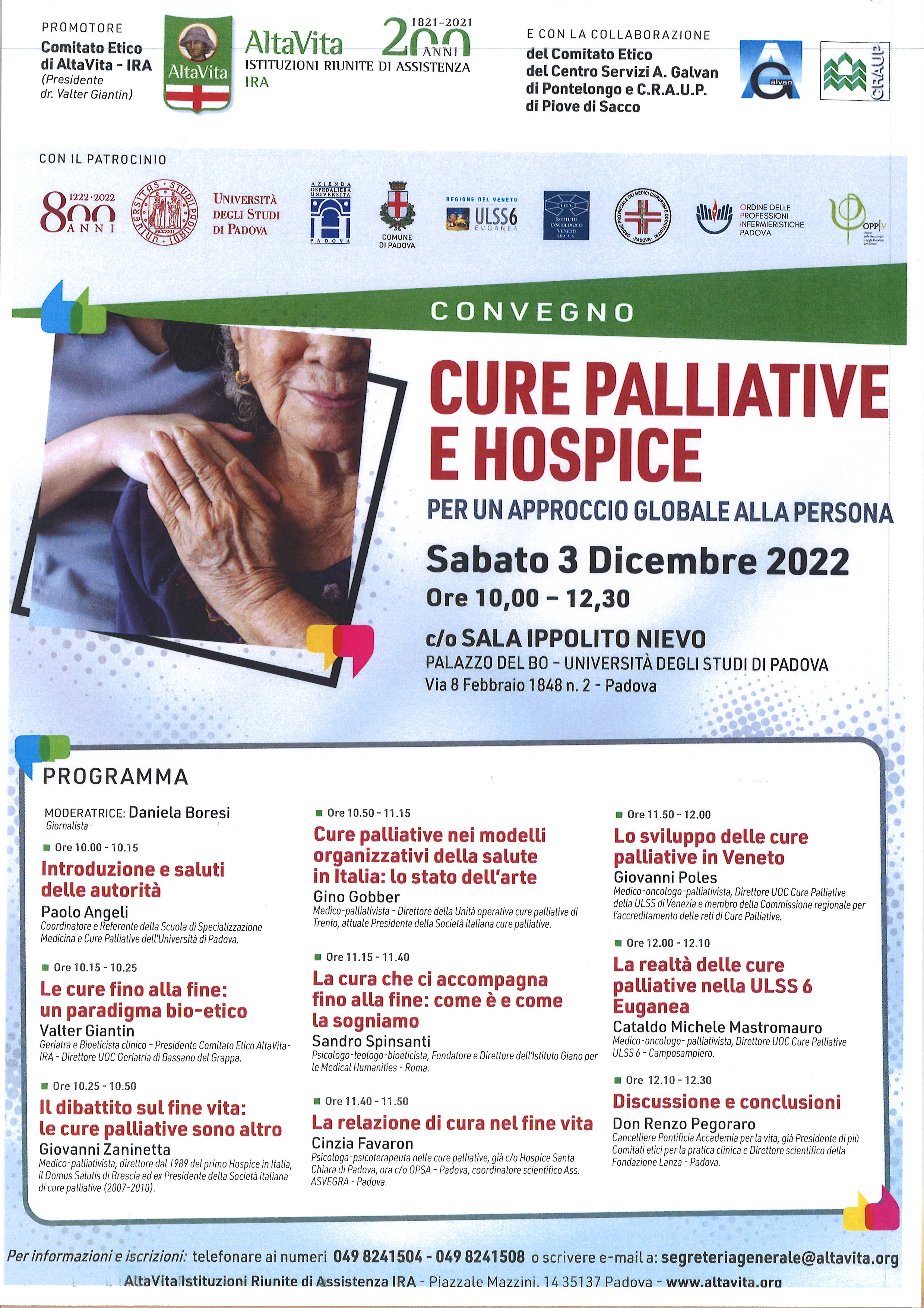 Convegno “Cure Palliative e Hospice” sabato 03.12.2022