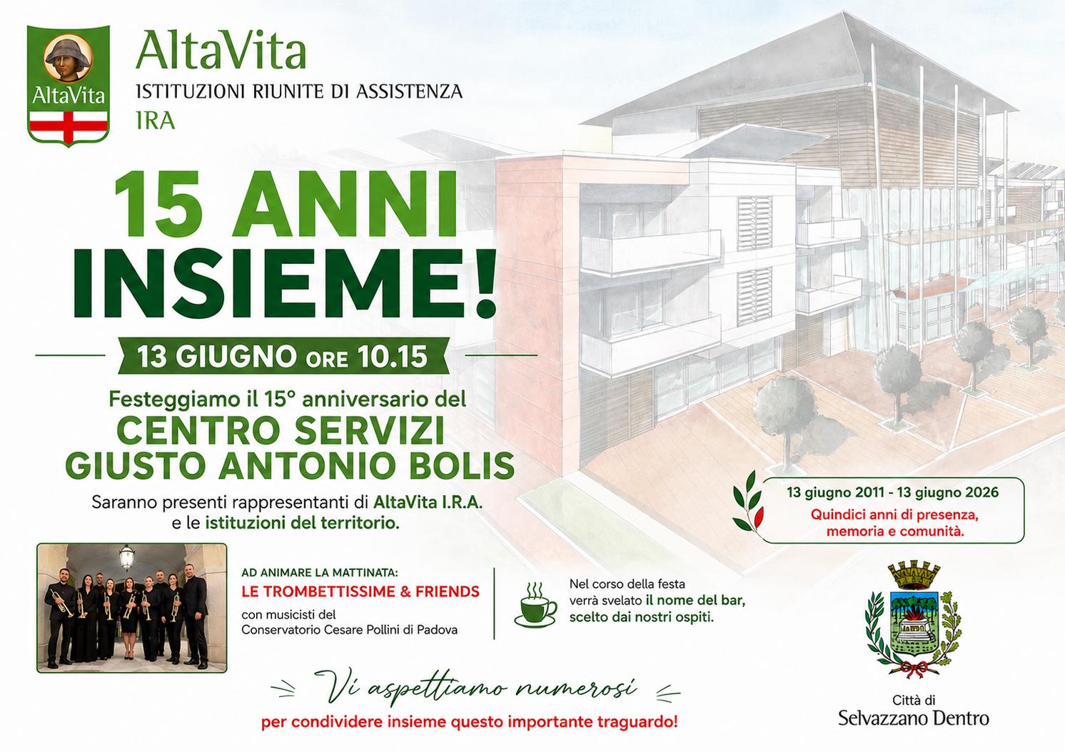 15 anni di cura e comunità: buon anniversario al Centro Servizi Bolis